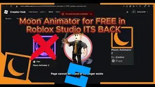 How to Get Moon Animator for FREE in Roblox Studio ITS BACK 2024/2025