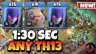 Epic Strategy! TH13 Zap Quake Witch is the Easiest TH13 Attack Strategy in Clash of Clans
