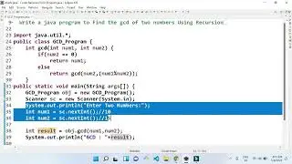 Find the GCD of two numbers using recursion | Recursion Function