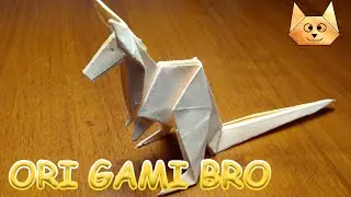 How to make a kangaroo out of paper. Origami kangaroo. DIY from A4 paper.