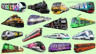 TRAIN and SUBWAY | Learn Railway Transport in English | Tram, Subway Train, Steam, Bullet train