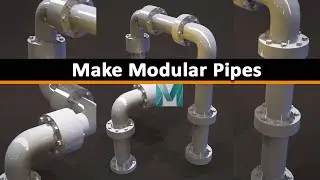 How to make modular pipes in Maya #shorts