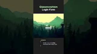 Glassmorphism Login Form🧑‍💻 