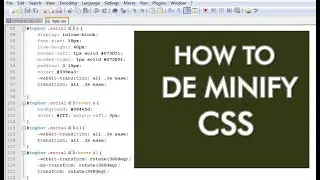 CSS - How to de-minify css in Notepad++