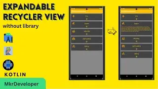 Expandable RecyclerView in Android Studio | Kotlin.