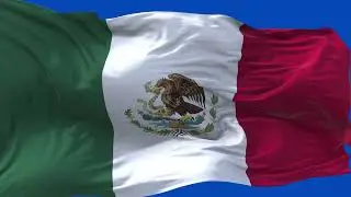 🚩Mexico  Flag Waving  | GREEN SCREEN & CHROMA MATTE🚩
