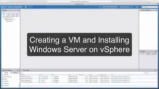Creating a Windows Server VM vSphere