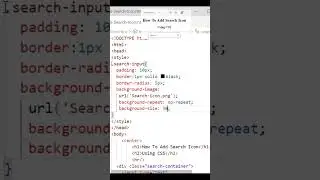 Search Icon Inside Input Text Field CSS HTML #css