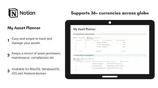 My Asset Planner | How to plan for your assets using @Notion