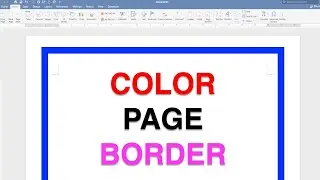 How to add Colourful Border in Word (Microsoft)