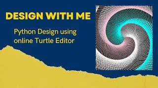 Creative design using online python turtle editor