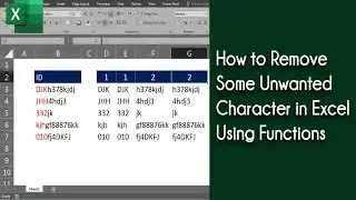 How to Remove Some Unwanted Character in Excel