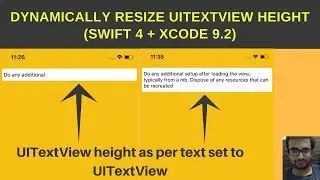 Auto resize UITextView height according to UITextView text in swift