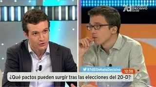 Casado y Errejón se enzarzan por las pensiones