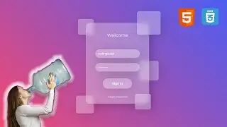 Build Glass Login Form with HTML and CSS Tutorial