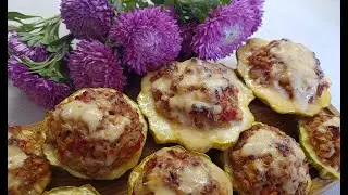 Фаршированные патиссоны.Stuffed squash.