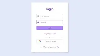 Create Login Form with HTML & CSS