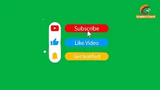 YouTube like subscribe bell icon buttons | Green Screen