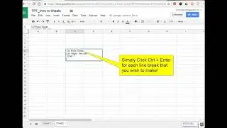 Inserting a Line Break in Google Sheets