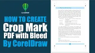 How to Create Crop Mark pdf with bleed by coreldraw | Automatic Print Crop Marks |#coreldraw