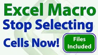 Excel VBA Tip - Stop Selecting Cells!