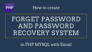 Recover forgot password - php MySQL