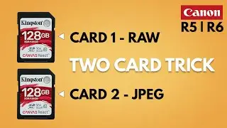 🟠 separate JPEG & Raw Canon R6 & R5, use Both Card Slots in camera.