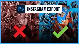 EXPORT SETTINGS for SOCIAL MEDIA  - from Photoshop to high-quality Instagram images (1 min tutorial)