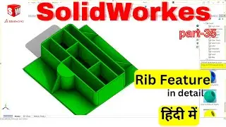 Mastering Solidworks Rib Feature step-by-step | Rib feature in detail | Solidworks for beginners.