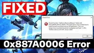 How To Fix Apex Legends DXGI ERROR DEVICE HUNG Engine Error 0x887A0006