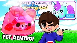 CANJEO mi PRIMER CODIGO de MERCH y COMPRO la HUGE JELLY PIG MAS RARA!! 😱 Roblox Pet Simulator X