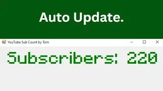 I made an AUTO UPDATE Sub Count for my PC!