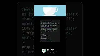 Create a Hot Coffee Cup Animation with HTML & CSS #coding #viral