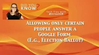 Use a Google Forms as a Ballot