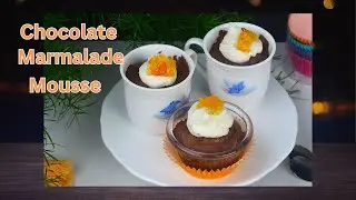 Chocolate Marmalade Mousse | No eggs. No gelatin. Creamy, Rich, Easy Dessert For Diwali & Halloween!