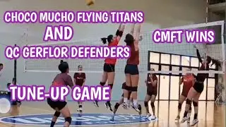 Panalo Ang Choco Mucho Flying Titans SA Isang tune-up game versus Quezon City Gerflor defenders