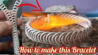 Tow Wire Joined A One Bracelet Making | How To Make | Different Design Silver Bracelet 😋