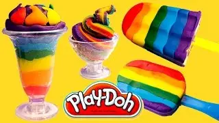 Фабрика мороженого Play-Doh. Делаем мороженое из пластилина Плей До.Развивающее видео для малышей