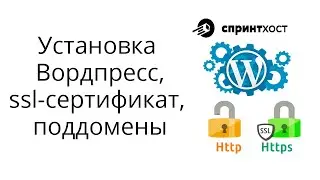 Хостинг Спринтхост Ч2.  Установка ssl сертификата на сайт, Вордпресс, плагин Elementor, поддомены