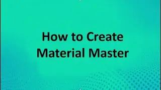 How to create Material Master in SAP, Meaning and concept