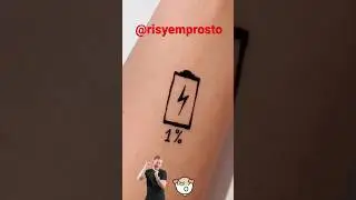 МИНИ ТАТУ БАТАРЕЙКА НА ЗАПЯСТЬЕ/MINI TATTOO BATTERY on the arm #shortsdrawings