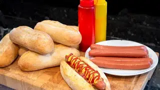 Hot Dog Buns, Crispy Baguette style. The Ultimate Dog.