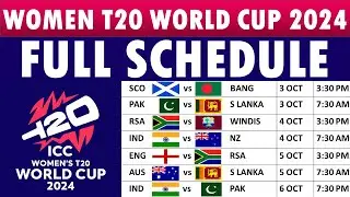Women's T20 World Cup 2024 Schedule: ICC Women's T20 World Cup 2024 Schedule