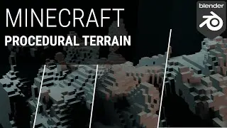 Blender 3D - MINECRAFT Procedural Terrain By GEO-NODES - Blender Tutorial