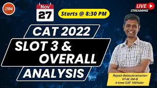 CAT 2022 Slot 3 & Overall Analysis | CAT 2022 Paper Analysis | 2IIM CAT Preparation