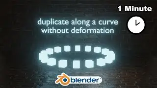 How to duplicate Objects on a Curve without Deformation in 1 Minute | Blender 3.2