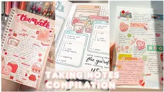 🍑Aesthetic Note Taking TikTok Compilation ☁️