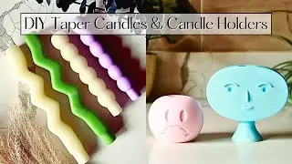 How to make Taper Candles & Candle Holders using Boowan Nicole Molds | DIY Easy Home Decor