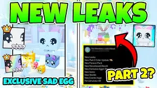 🎨COLOR UPDATE PART 2, EXCLUSIVE SAD EGG & PETS + MORE LEAKS! Pet Simulator 99!