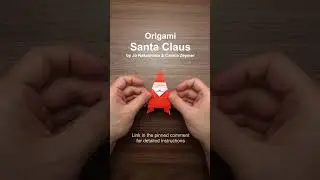 How to make an origami Santa Claus (Jo Nakashima & Camila Zeymer) #shorts